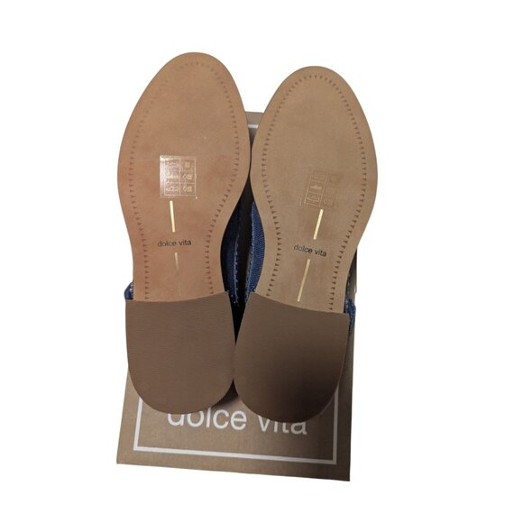 Dolce Vita Hardi Denim Studded Slingback Loafer Size 5 - Picture 4 of 6